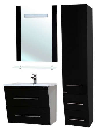 Шкаф-пенал Bellezza Берта-40 черный фото