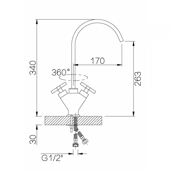 Смеситель для кухни Ganzer Abelard GZ 01021 фото
