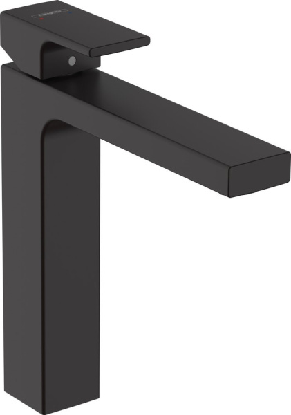 Высокий смеситель для раковины Hansgrohe Vernis Shape 71591670 черный матовый фото