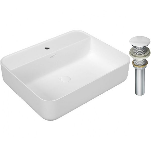 Накладная раковина с донным клапаном OWL 1975 Vinkel OWLB191006 50x40 фото