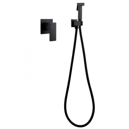 Гигиенический душ со смесителем Abber Daheim AF8225B черный матовый фото