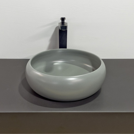 Накладная раковина Comforty 113MH 00-00012226 36x36 светло-серая матовая фото