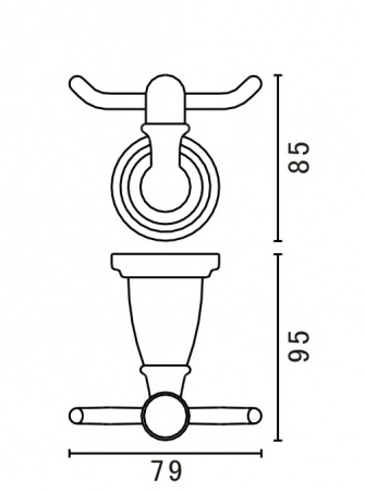Крючок для ванной двойной Art&Max Bianchi AM-E-2601-Do золото фото
