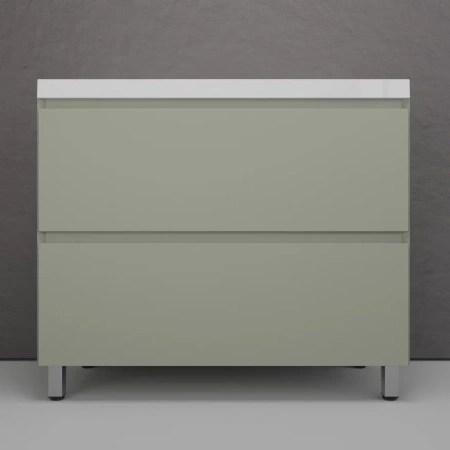 Тумба напольная под раковину Style line Манхэттен 100 ЛС-00002370 олива фото