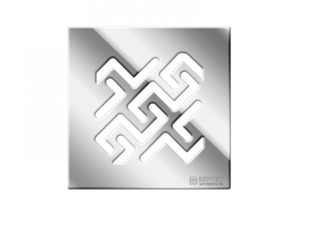 Душевой трап Berges Platz Antik 150х150 боковой слив, хром фото