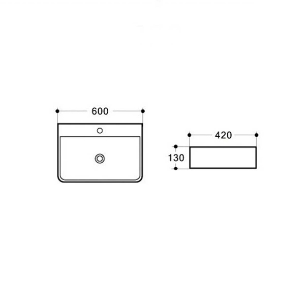 Накладная раковина Vincea VBS-303 60x42 фото