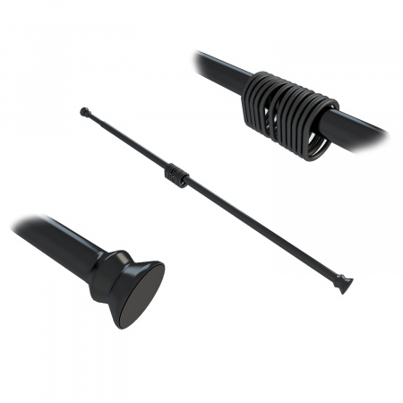 Карниз для ванной WasserKRAFT Elbe SC-721121 черный фото