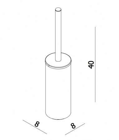 Ершик для туалета Omnires Uni UN10610/OCR фото