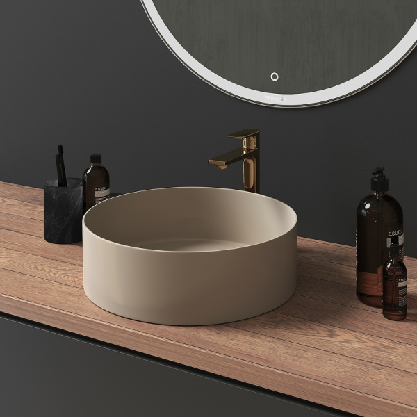 Раковина-чаша Grossman 40 GR-3013BEM Бежевая матовая фото