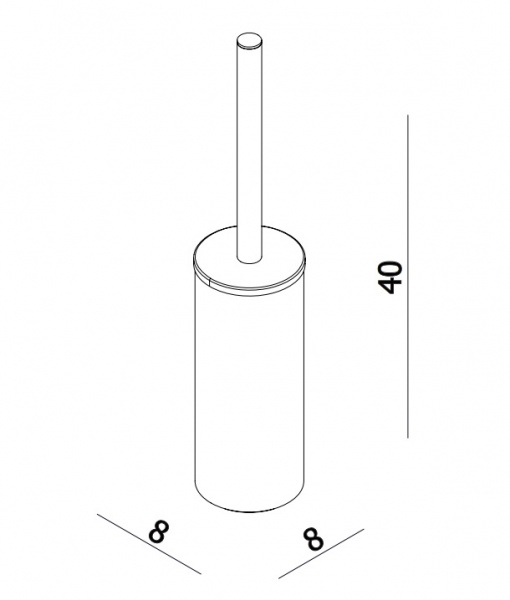 Ершик для туалета Omnires Uni UN10610/OCR фото