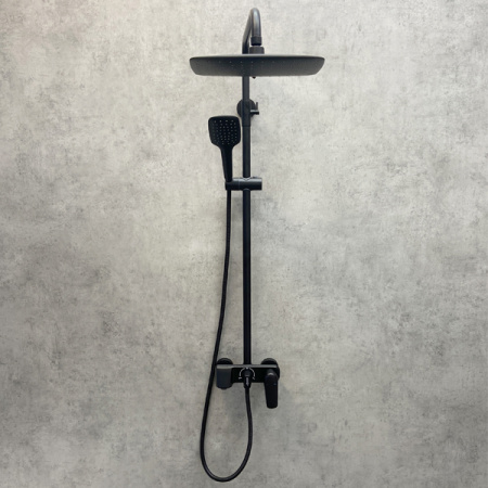 Душевая система (стойка) Comforty FF074R-CMT черная матовая фото