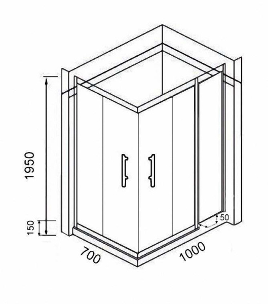 Душевой уголок Parly QZ81S 100x80 фото