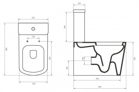 Унитаз напольный с бачком BelBagno Albano BB120CP фото