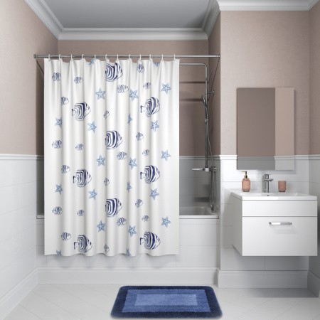 Текстильная шторка для ванной комнаты 200*180 Iddis Basic B47P218i11 фото