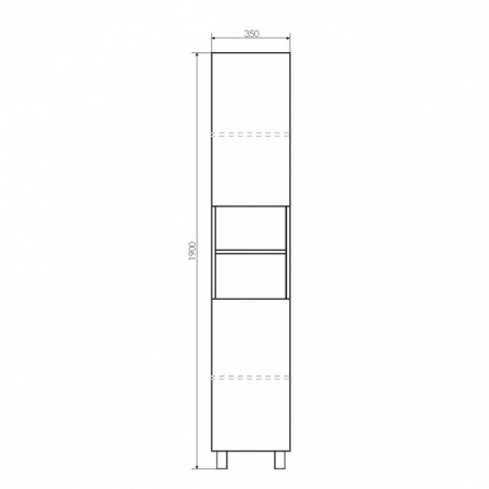 Шкаф-пенал Comforty Верона-35-Н дуб белый фото
