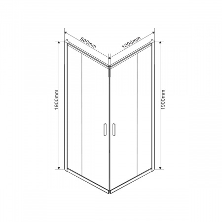 Душевой уголок Vincea Garda VSS-1G8010CLB 100x80 черный фото