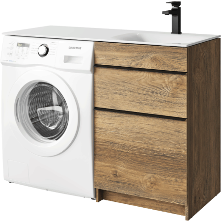Тумба под стиральную машину Aqwella Terra 115 TER01052NDB дуб балтийский фото