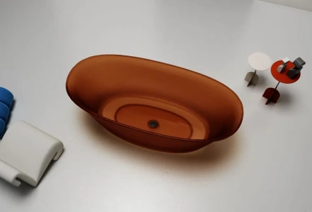 Ванна из полиэфирной смолы Abber Kristall AT9707Opal 170x75 коричневая фото