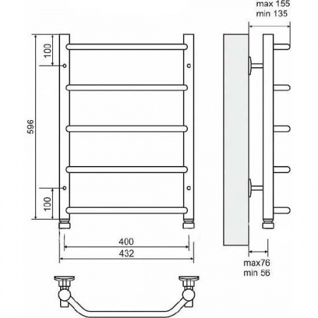 Полотенцесушитель электрический Terminus Виктория П5 4660059920658 400х630 фото