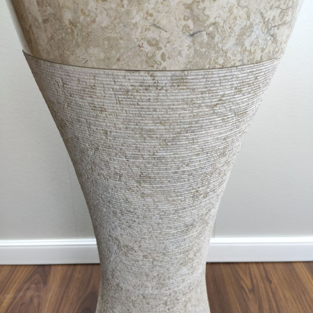 Раковина напольная из мрамора Cream MN-01362 (40*40*90) фото