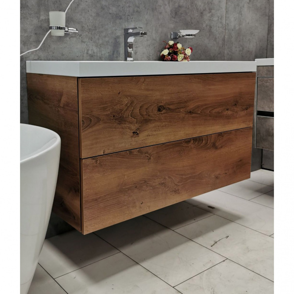 Тумба с раковиной подвесная Art&Max Verona-Push AM-Verona-Push-900-2C-SO-RK 90 см Дуб Кельтик Светлый фото