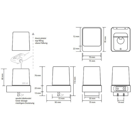 Дозатор для жидкого мыла Bemeta Nero 139309310 черный матовый фото
