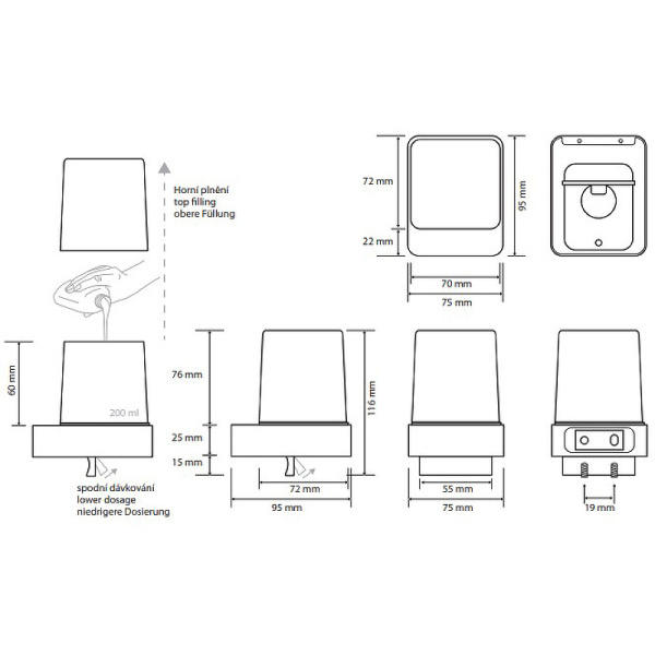 Дозатор для жидкого мыла Bemeta Nero 139309310 черный матовый фото