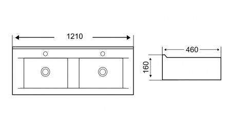 Накладная раковина WeltWasser Deilbach DEILBACH 7508-120 фото