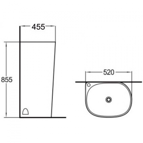 Напольная раковина SantiLine SL-4001 52x40 фото