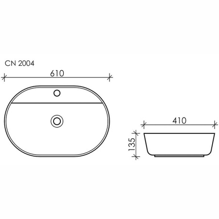 Раковина Ceramica Nova Modo 61 CN2004 Белая фото