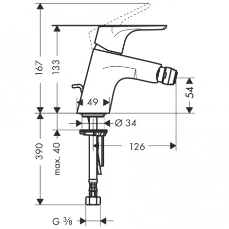 Смеситель для биде Hansgrohe Focus E2 31920000 фото