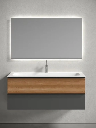 Тумба под раковину Sancos Delta DL120GR дуб красный/графит фото