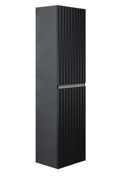 Шкаф-пенал Art&Max Elegant AM-ELEGANT-1500-2А-SO-NM-LED черный матовый, с подсветкой фото