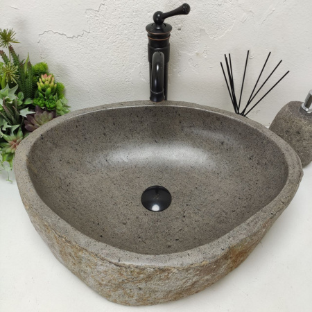 Накладная раковина из речного камня RS01472 () C7 фото