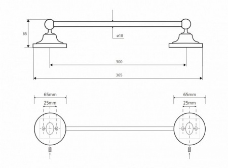 Полотенцедержатель Bemeta Retro 144304012 36 см фото