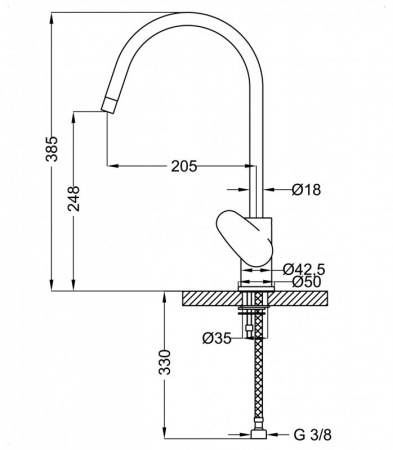 Смеситель для кухни Cezares Peonia PEONIA-LLM2-01 фото