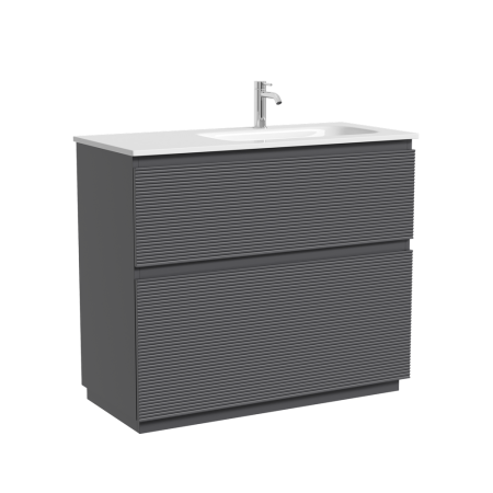 Тумба под раковину Sancos Folk Floor FL100FRGS Grey soft фото