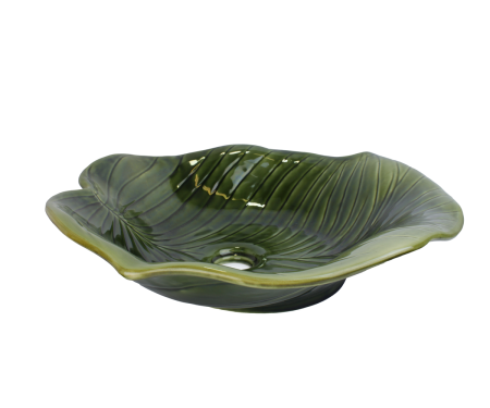 Накладная раковина Bronze de Luxe Leaf 2427 46x46 зеленая фото