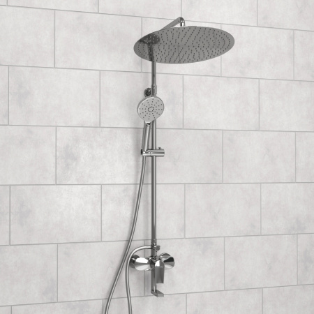 Душевая система (стойка) WasserKRAFT A166.117.127.087.CH хромоникель фото