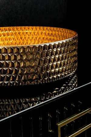 Хрустальная накладная раковина Boheme 817-G 39x39 фото