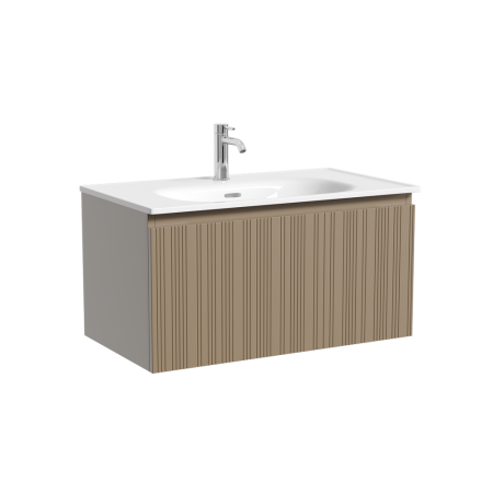 Тумба под раковину Sancos Code CD80GB серо- бежевая фото