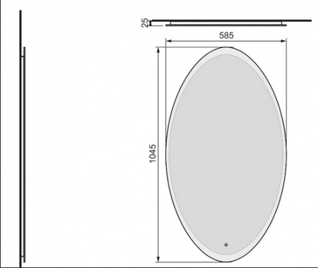 Зеркало Raval Moon 60 Moo.02.60/W (Mono.02.60/W/RL) фото