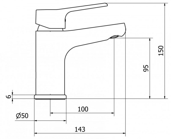 Смеситель для раковины Cezares Peonia PEONIA-LSM1-01-W0 фото
