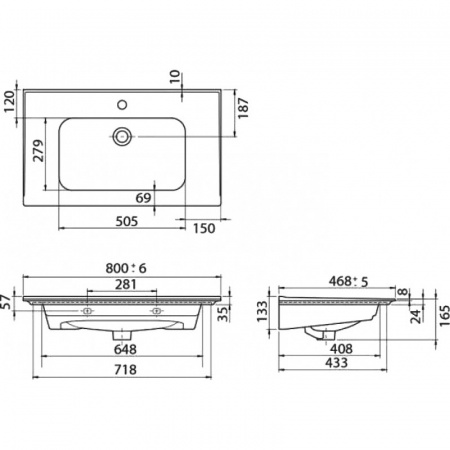 Раковина Smile CeraStyle Blue 80 042300-u-01 фото