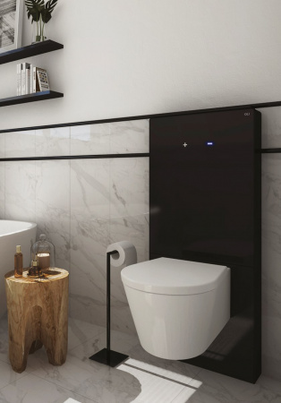 Модуль для подвесного унитаза Oli QR-INOX SUSP BUTTON 061568 черный фото