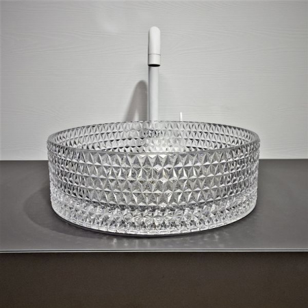 Накладная раковина из стекла Comforty GL01 00-00011840 36x36 прозрачная фото