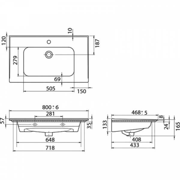 Раковина Smile CeraStyle Blue 80 042300-u-01 фото