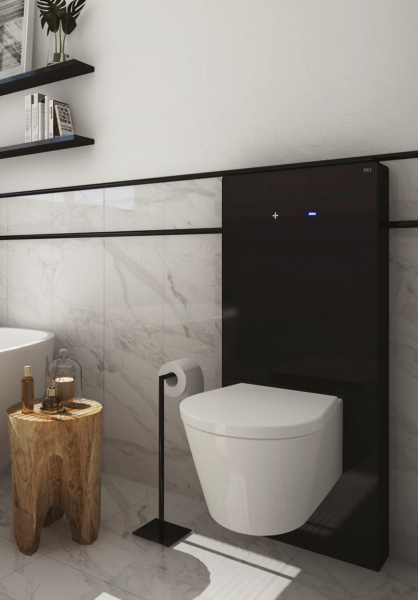 Модуль для подвесного унитаза Oli QR-INOX SUSP BUTTON 061568 черный фото