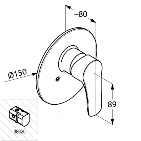 Смеситель для душа Kludi Tercio 384200575 фото