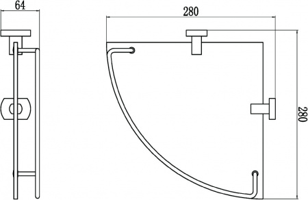 Полка угловая Savol 99 S-009973 фото